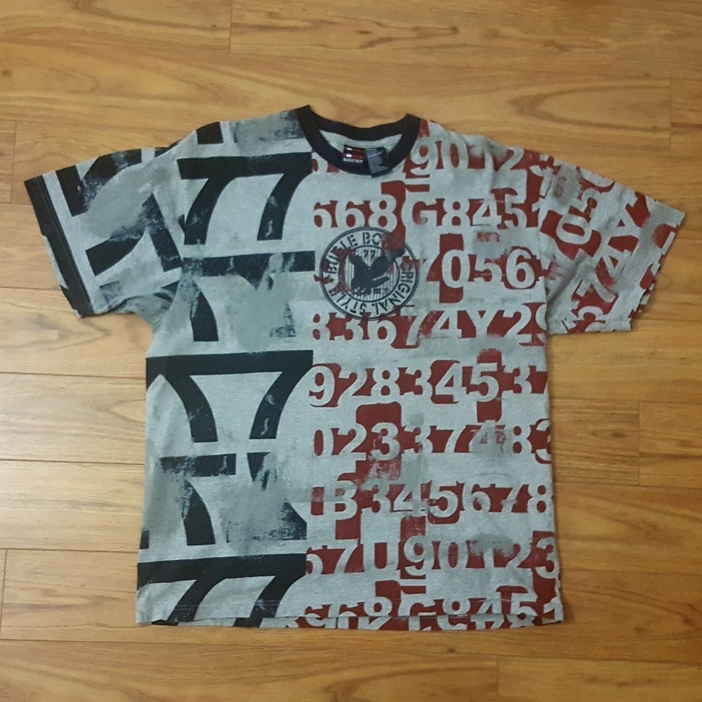 Mens Bugle Boy All Over Graphic Tee Shirt XL